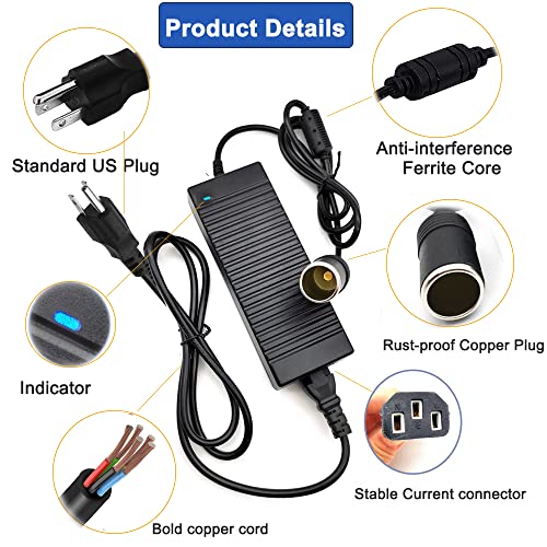 12V/5A 60W AC to DC Converter Car Outlet 110-240V to Cigarette Lighter Power Adapter J528724