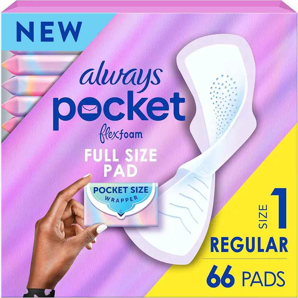 Regular Unscented Feminine Pads with Wings 66 Count I237261